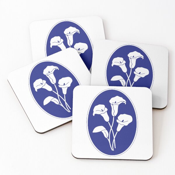 Item preview, Vintage Blue Botanical Floral Motif in Oval Frame - 13 designed and sold by ivyysophia.