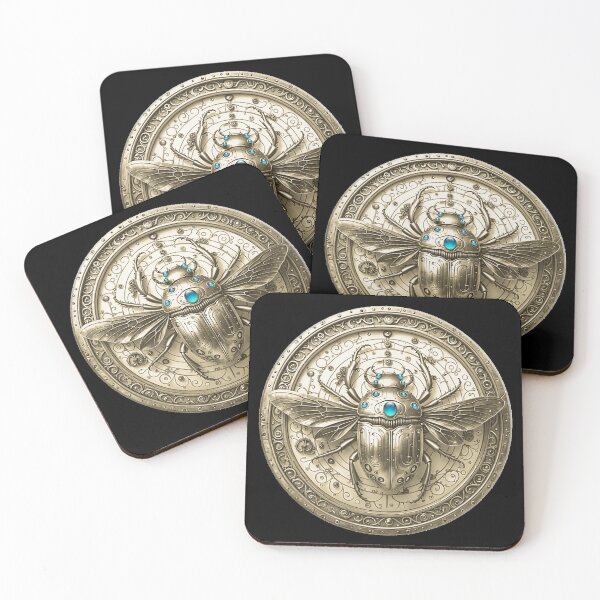 Item preview, Bronze Jeweled Mechanical Steampunk Beetle on a Web designed and sold by Retro Art Factory.