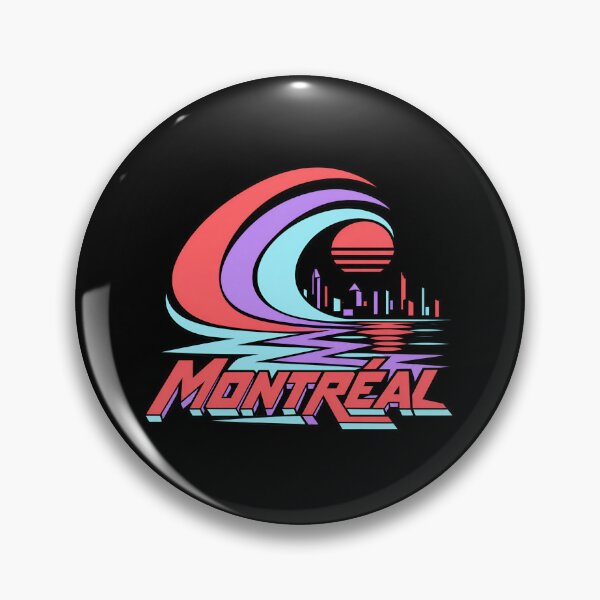 Item preview, Montreal Neon Sunset Wave Skyline designed and sold by Fenay Designs.
