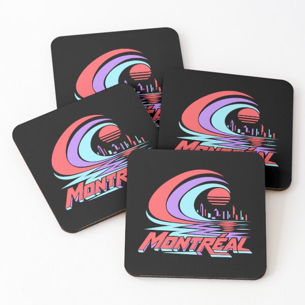 Item preview, Montreal Neon Sunset Wave Skyline designed and sold by Fenay Designs.