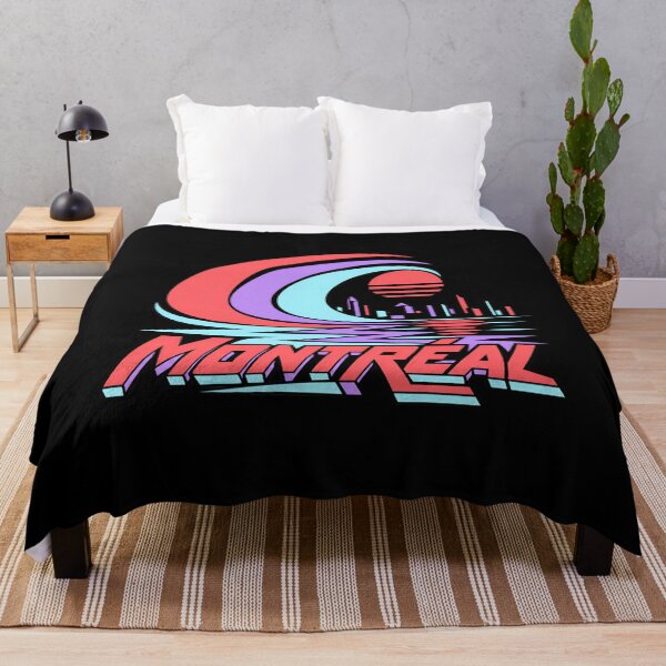 Item preview, Montreal Neon Sunset Wave Skyline designed and sold by Fenay Designs.
