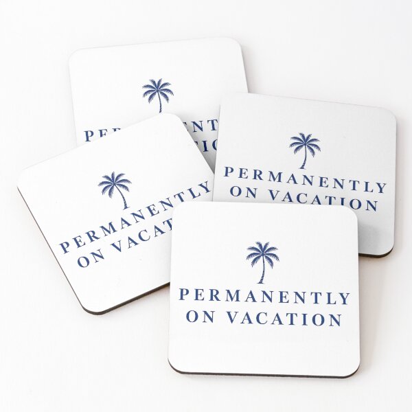 Item preview, Permanently on Vacation Minimal Navy Palm Tree designed and sold by Lolik Designs.