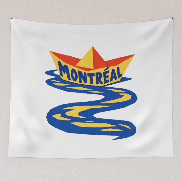 Item preview, Montreal Golden Paper Boat River Journey designed and sold by Fenay Designs.