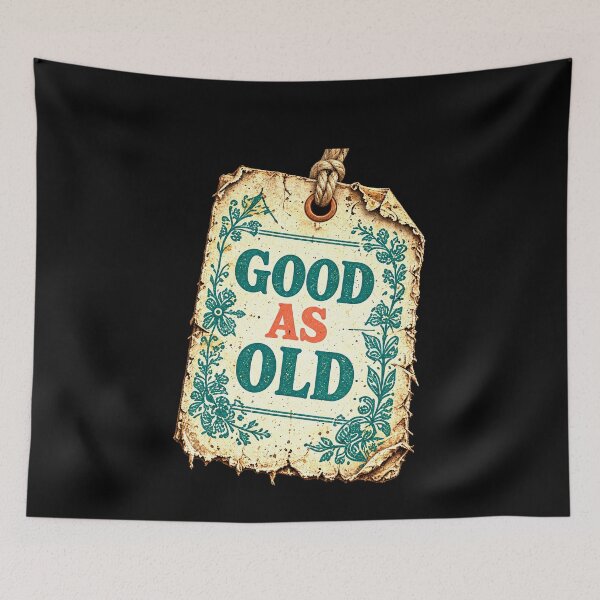 Item preview, GOOD AS OLD Thrifting Pun About Aging designed and sold by elderberry.