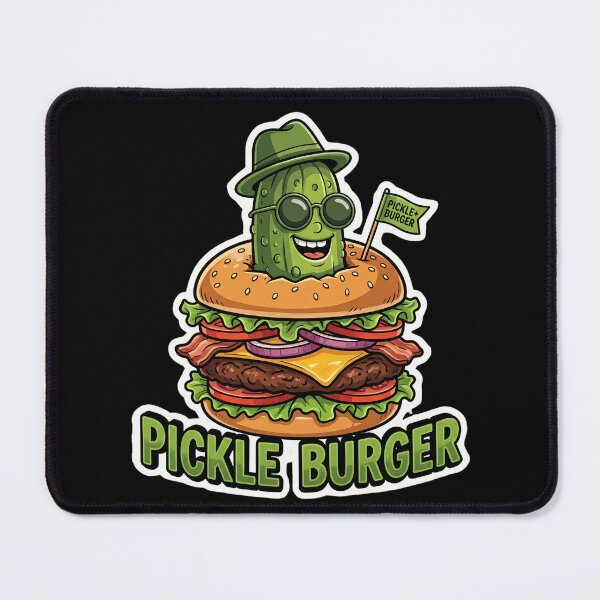 Item preview, Funny Pickle Burger Cute Cartoon Foodie Graphic Art Design designed and sold by Basma Designs | Retro, Kawaii Shirts & Stickers.