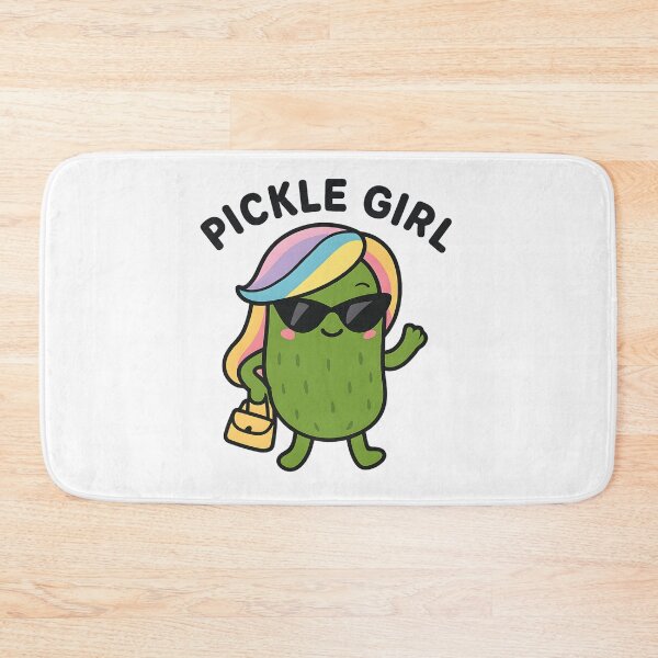 Item preview, Pickle Girl | Cute Funny Pickle Character designed and sold by Basma Designs | Retro, Kawaii Shirts & Stickers.