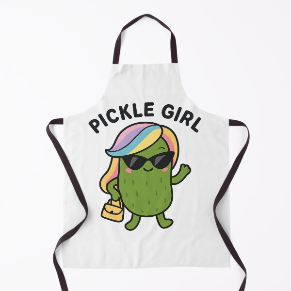 Item preview, Pickle Girl | Cute Funny Pickle Character designed and sold by Basma Designs | Retro, Kawaii Shirts & Stickers.