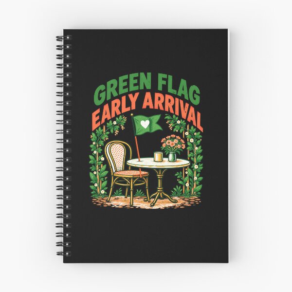 Item preview, Showing Up Early Is a Heart Flag on a Café Date designed and sold by elderberry.