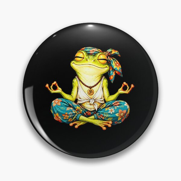 Item preview, Zen Frog in a Meditation Pose designed and sold by elderberry.
