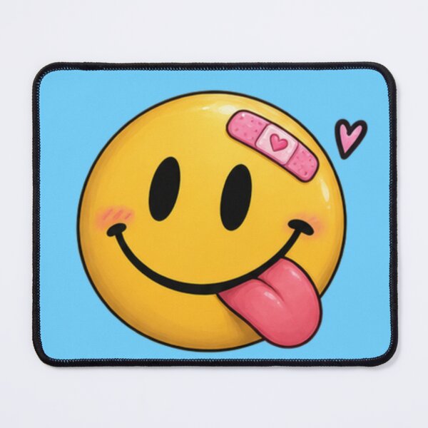 Item preview, Silly smile Emoji Blue designed and sold by FarieArt.