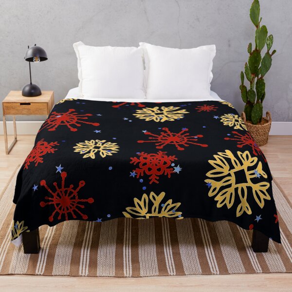 Item preview, Christmas Red And Gold-Colored Snowflakes Pattern designed and sold by DEC02.