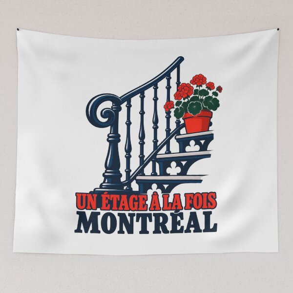 Item preview, Montreal One Floor at a Time Flowered Stairs designed and sold by Fenay Designs.