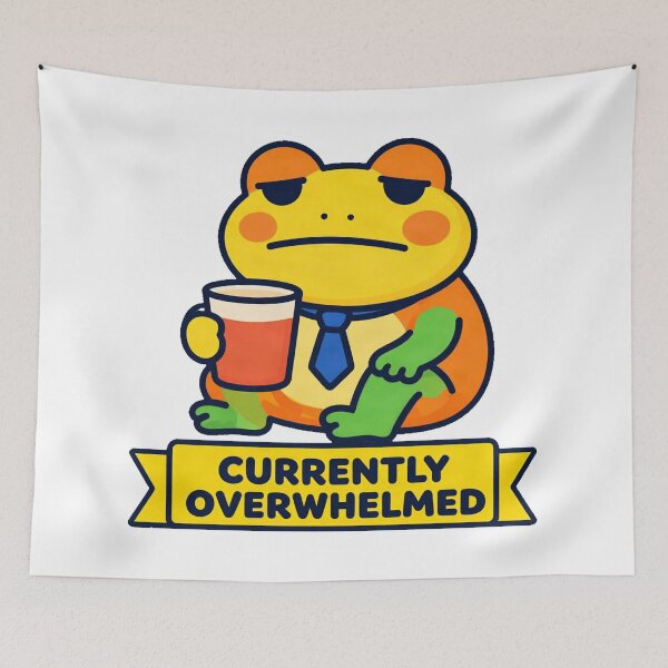 Item preview, Tired Corporate Office Worker Frog designed and sold by Arc2020.