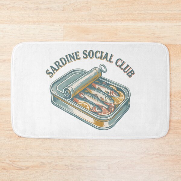 Item preview, Sardine Social Club Retro Tinned Fish Print designed and sold by Lolik Designs.