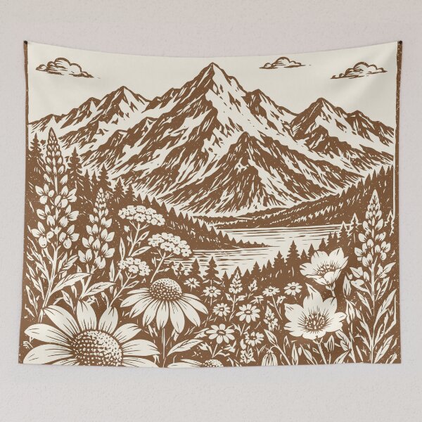 Item preview, Lupines Coneflowers Yarrow Bellflowers Daisies Vintage Flowers designed and sold by Y-Vibes.