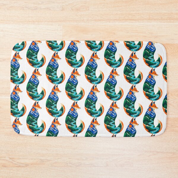 Item preview, Fox Mountain Forest River: Adventure Art with Wildlife and Double Exposure designed and sold by AliveStyle.