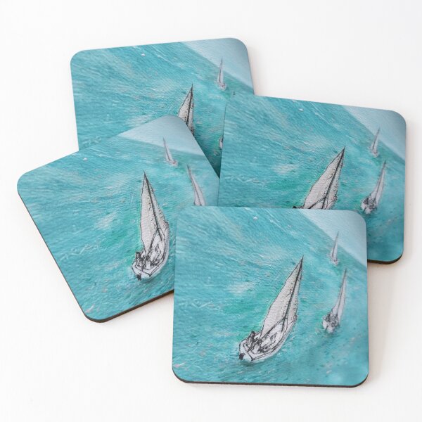 Item preview, ´Salt Water And Sails´ DETAIL. Regatta sailing race painting... designed and sold by Melissa Sadie Wright.