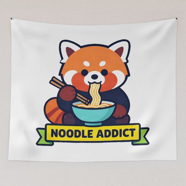 Item preview, Red Panda Eating Japanese Ramen designed and sold by Arc2020.