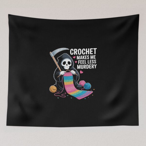 Item preview, CROCHET MAKES ME FEEL LESS MURDERY designed and sold by jkrphoto.
