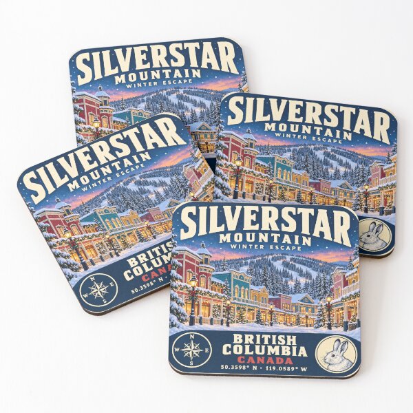 Item preview, SilverStar Mountain Winter Escape – British Columbia Canada Retro Travel designed and sold by naturalsurvival.