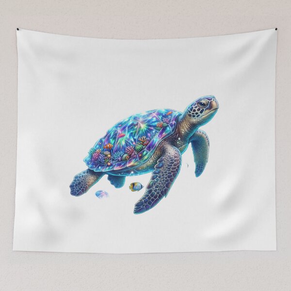 Item preview, Sea turtle with crystal shell designed and sold by kidoramagic.