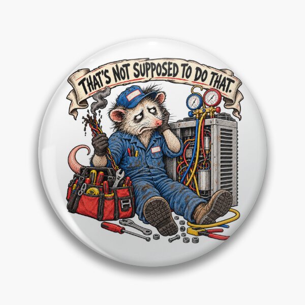 Item preview, Funny HVAC Technician – That’s Not Supposed to Do That designed and sold by DoodleDarling.