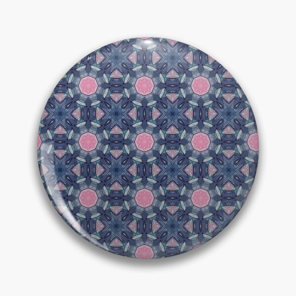 Item preview, Deep Midnight Navy Rose Pink Seafoam Octagonal Tile Pattern Mandala - Duvet Cover designed and sold by ArithraStudio.