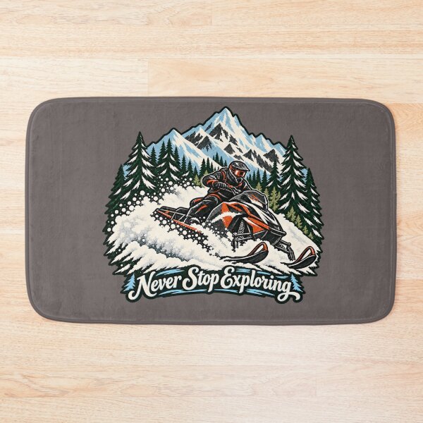 Item preview, Snowmobile Mountain Adventure – Never Stop Exploring Snowmobiling Design designed and sold by randoprintco.