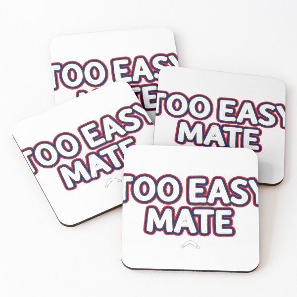 Item preview, Too Easy Mate – Australian Surf Slang Retro Sunset Design designed and sold by LavIsInTheAir.