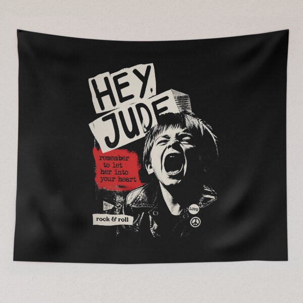 Item preview, Hey Jude Let Her Into Your Heart Rock Art designed and sold by ERODED SELF.