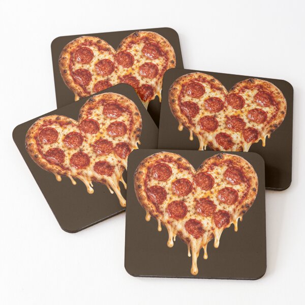 Item preview, Pepperoni Pizza Heart with Melting Mozzarella designed and sold by HEARTSIGNAL.