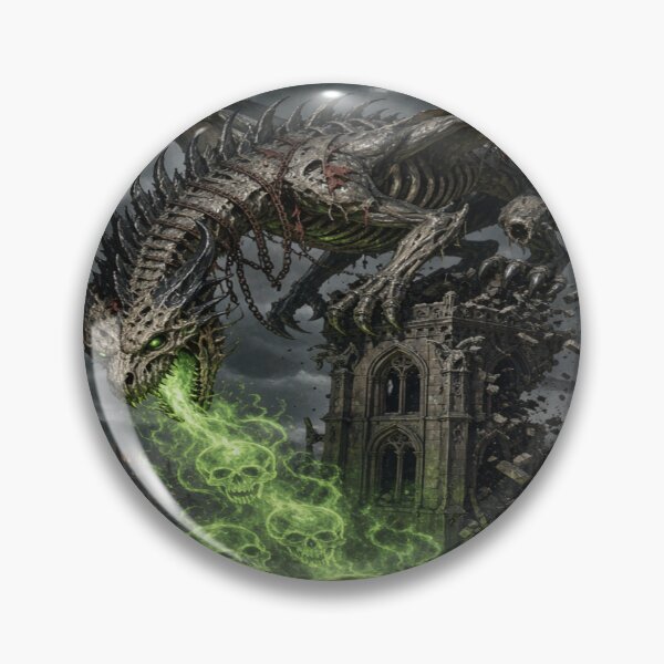 Item preview, Undead Dragon Attack - Grimdark Spectral Fire Art designed and sold by JMAVILA ART.