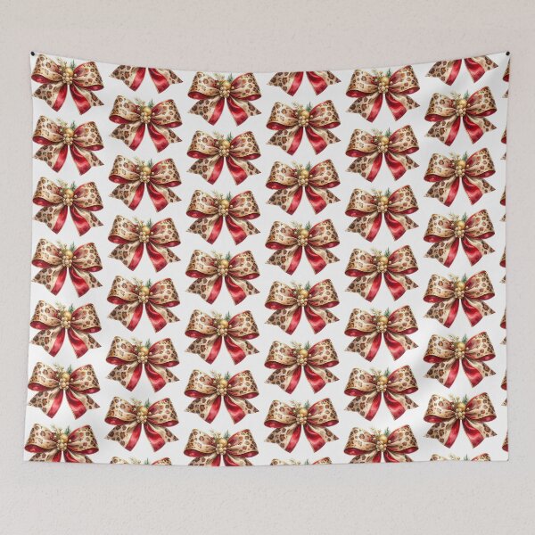 Item preview, Watercolor Leopard Christmas Bow  designed and sold by BetweenForms.