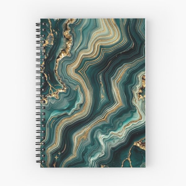 Item preview, ​Teal and Gold Agate Texture  designed and sold by KingsArtworx 2.