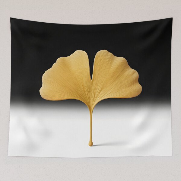Item preview, Golden Ginkgo Leaf Minimalist Botanical Art designed and sold by yosmosverse .