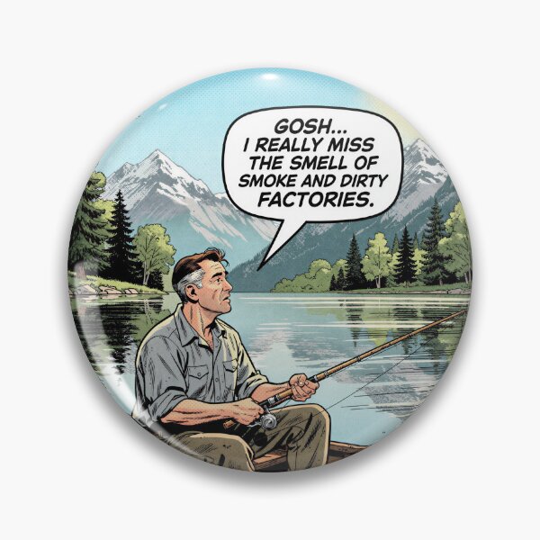 Item preview, I Miss Dirty Factories Funny Fishing Shirt designed and sold by PepolArt.