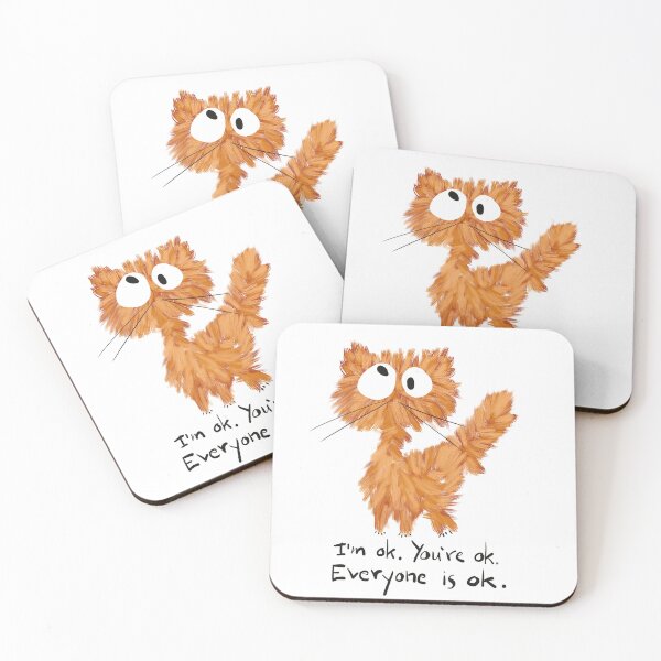 Item preview, Funny Orange Cat Everything Is OK designed and sold by TrueWoven Studio.