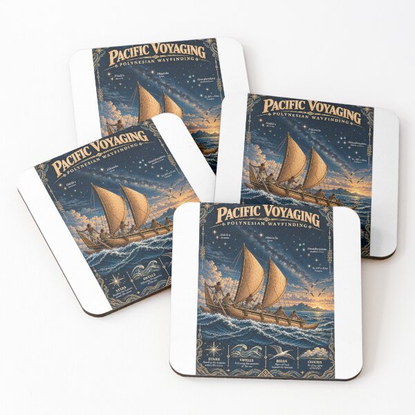 Item preview, Polynesian Wayfinding Canoe – Pacific Voyaging Heritage Art designed and sold by Larkfound Studio.