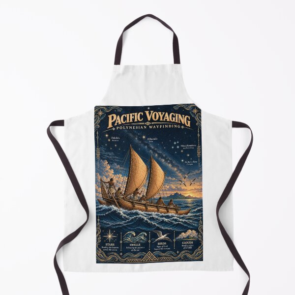 Item preview, Polynesian Wayfinding Canoe – Pacific Voyaging Heritage Art designed and sold by Larkfound Studio.