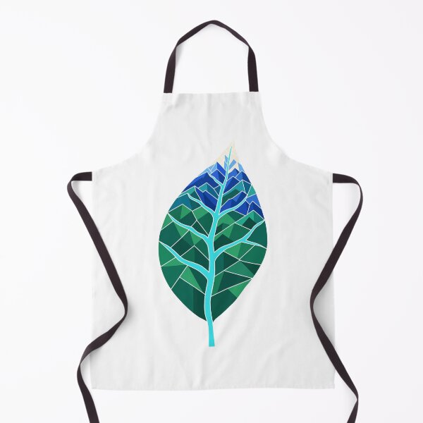 Item preview, Geometric Leaf Mountain River - Eco Nature Low Poly Art designed and sold by AliveStyle.