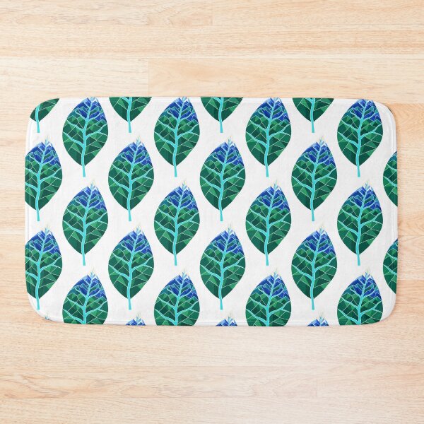 Item preview, Geometric Leaf Mountain River - Eco Nature Low Poly Art designed and sold by AliveStyle.