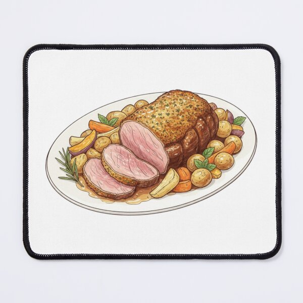 Item preview, Roast Lamb Dinner - Holiday Roast Food Art designed and sold by Jackson-Will.