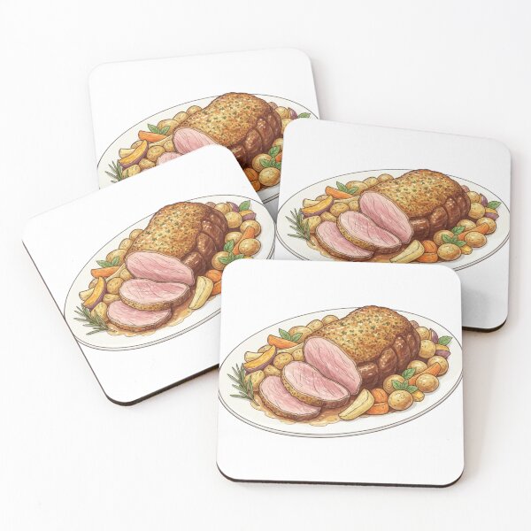 Item preview, Roast Lamb Dinner - Holiday Roast Food Art designed and sold by Jackson-Will.