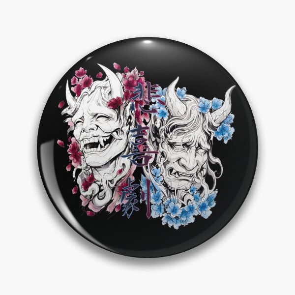 Item preview, Hannya Mask Tragicomedy - Japanese Tattoo Art designed and sold by GlitchZen.