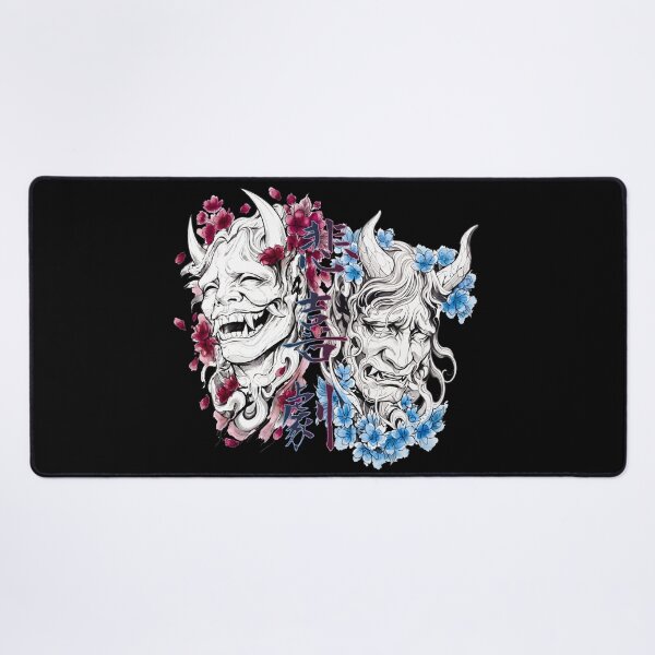 Item preview, Hannya Mask Tragicomedy - Japanese Tattoo Art designed and sold by GlitchZen.