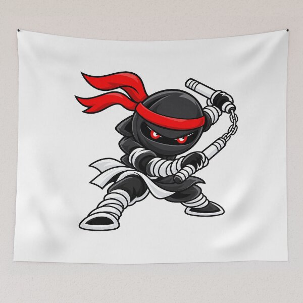Item preview, Chibi Ninja Nunchucks – Black Ninja designed and sold by Chibi Ninja Squad.