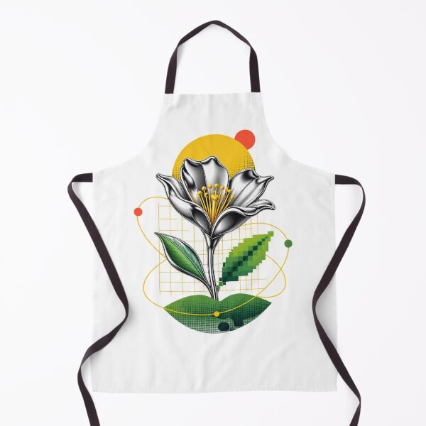 Item preview, Liquid Chrome Flower Y2K Acid Graphic Futuristic Botanical designed and sold by QCena.