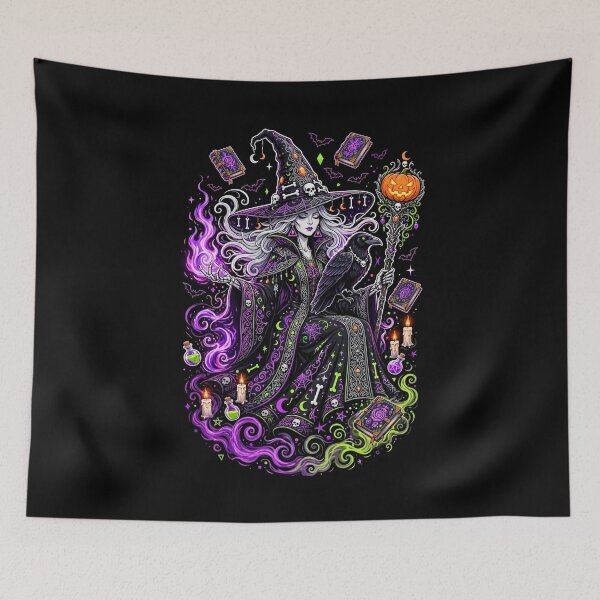 Item preview, Supreme Witch Queen — Mistress of Halloween Magic designed and sold by DibujandoPorfa.