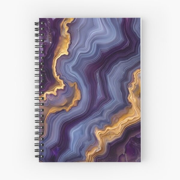 Item preview, ​Amethyst and Gold Agate Slab designed and sold by KingsArtworx 2.