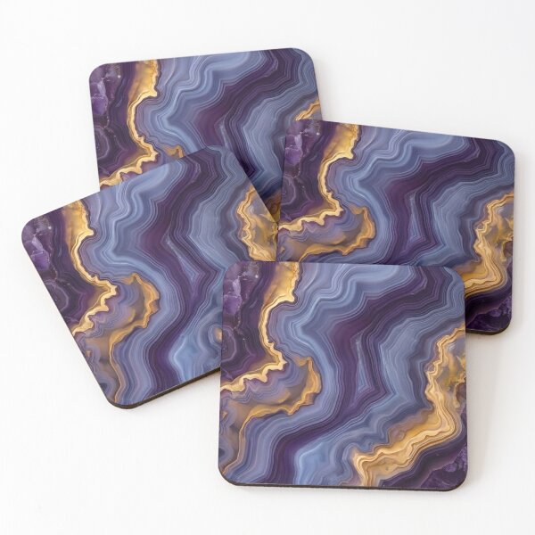 Item preview, ​Amethyst and Gold Agate Slab designed and sold by KingsArtworx 2.